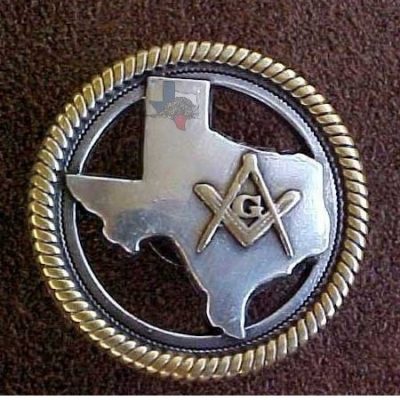 Sheath Concho (Texas Masonic)