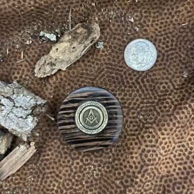 <B>Masonic Token</B> - Wenge - #1<strong><span style="color: #008000;"><span style="font-size: large;">SOLD </span> </span></strong>