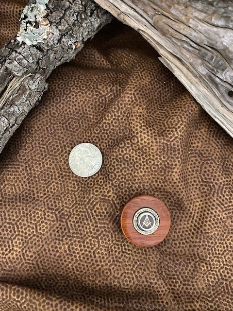 <B>Masonic Token</B> - Padauk 2
