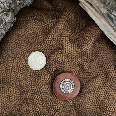<B>Masonic Token</B> - Padauk 3
