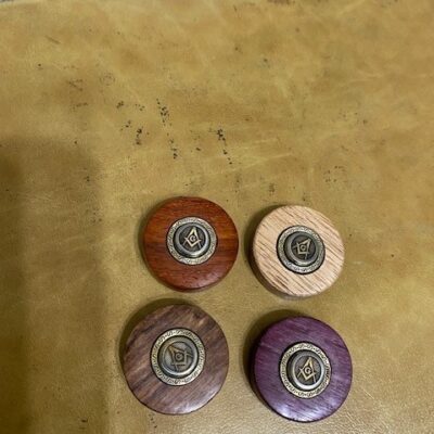 <B>Masonic Tokens</B> - Acacia 2 - Purple Heart 3 - Cocobolo 5 - Padauk 5